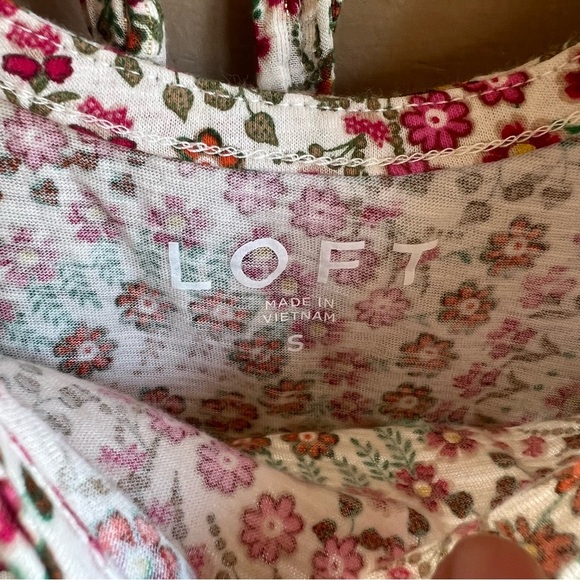 LOFT Floral Long Sleeve Top - Size S - Floral Modest Casual Office - Picture 5 of 8